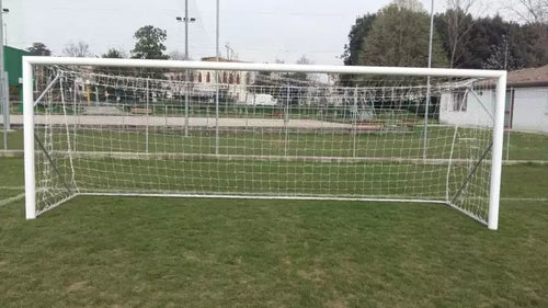Transportable 8-a-side football goal aluminium with net - 6m x 2.1m