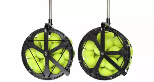 Tennis ball collector for up to 50 balls