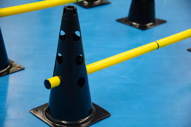 Set of 4 agility cones with bars