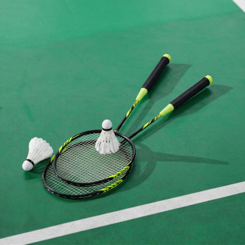 Height adjustable badminton racket - 52.5cm to 66cm