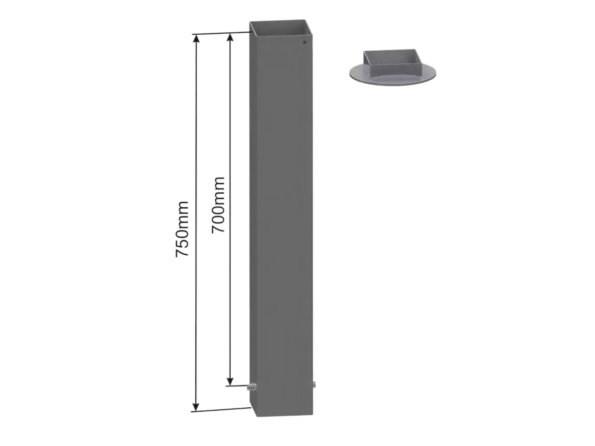 Attachment sleeves for basketball goal - 140mm x 140mm