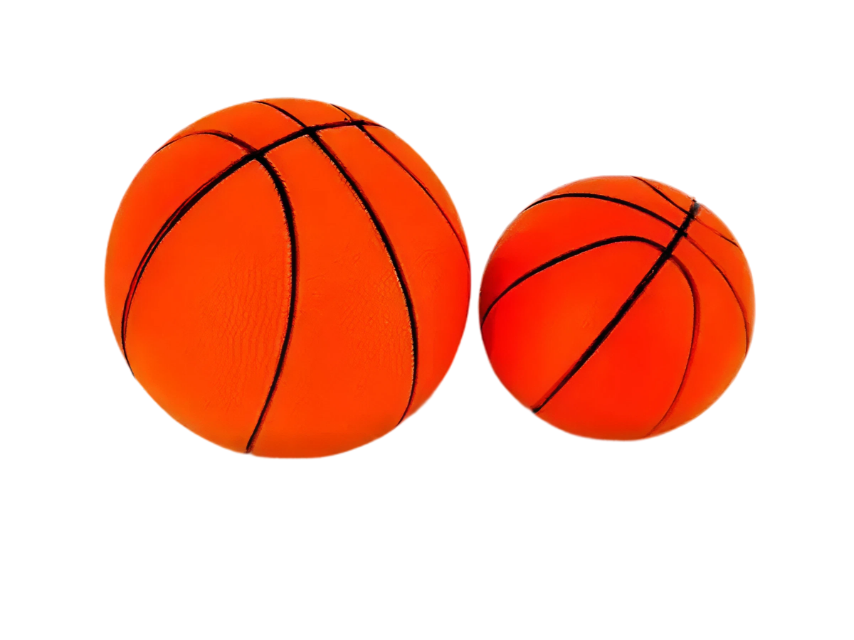 Set of 5 foam basketball size 2 (diameter 14cm)