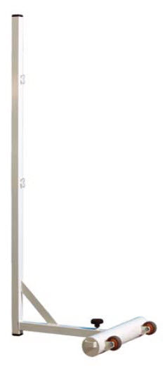 Transportable badminton posts 1.55m height with PVC wheels