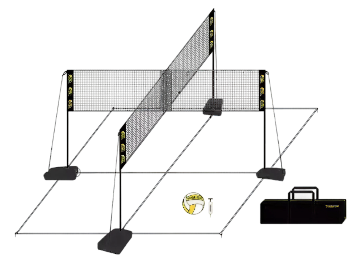 Complete volleyball set for 4 persons with carry bag