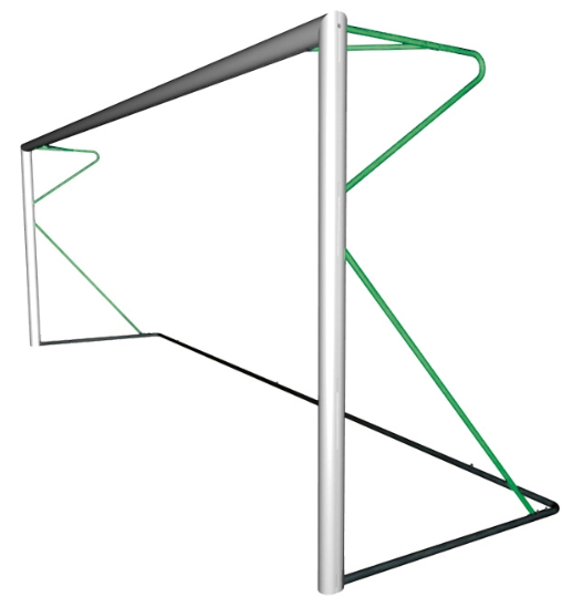 Aluminium 8-a-side football goal - 6m x 2m