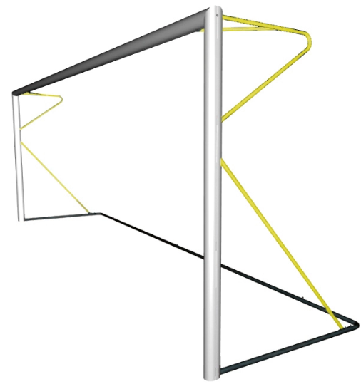 Aluminium 8-a-side football goal - 6m x 2m