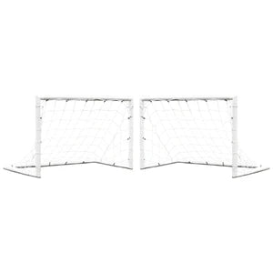 Pair of Football goals - 1.2m x 0.8m - uPVC white