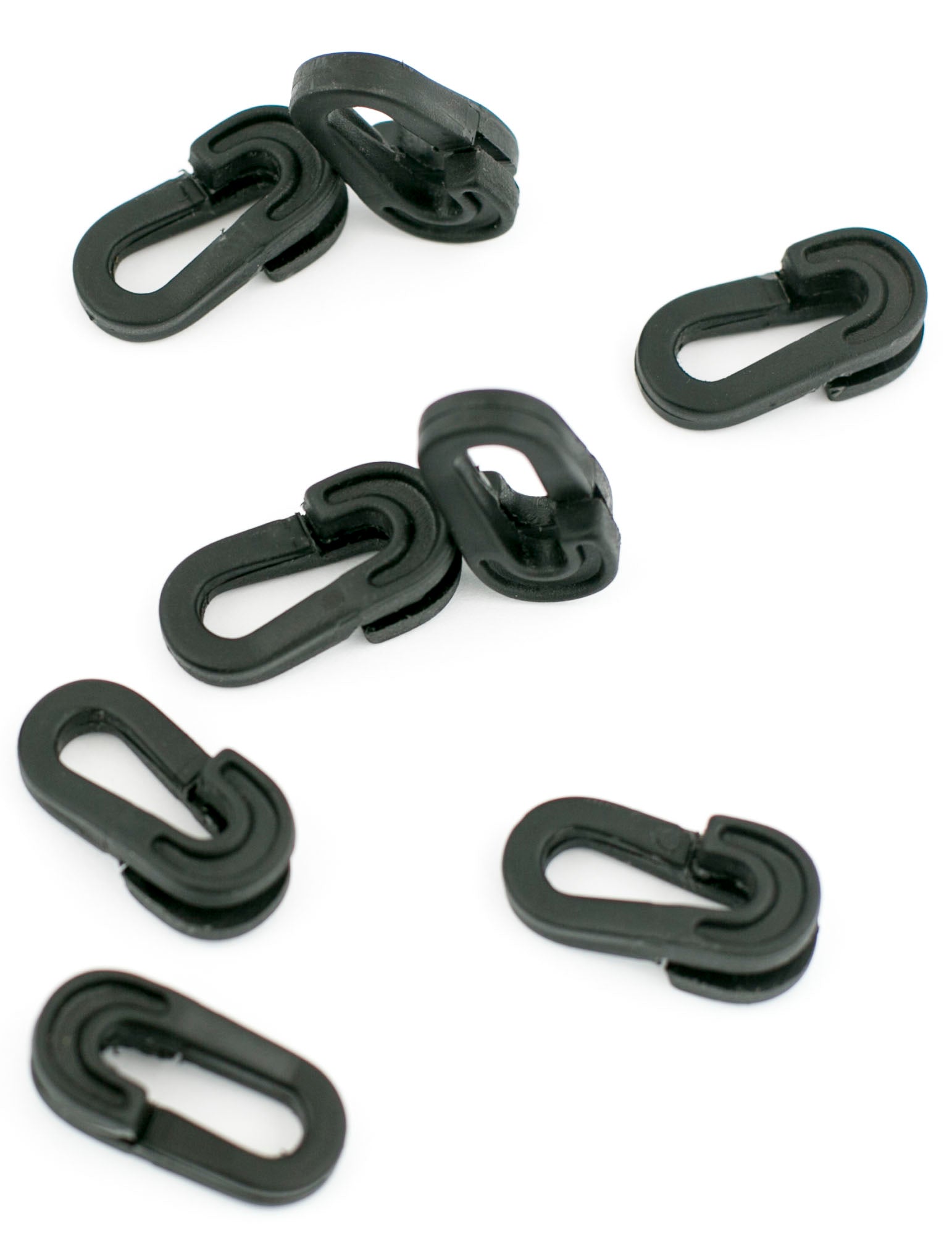 Set of 40 black net clips