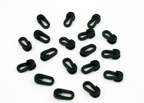 Set of 40 black net clips