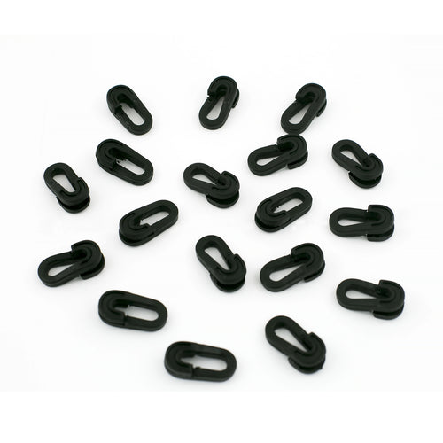 Set of 40 black net clips