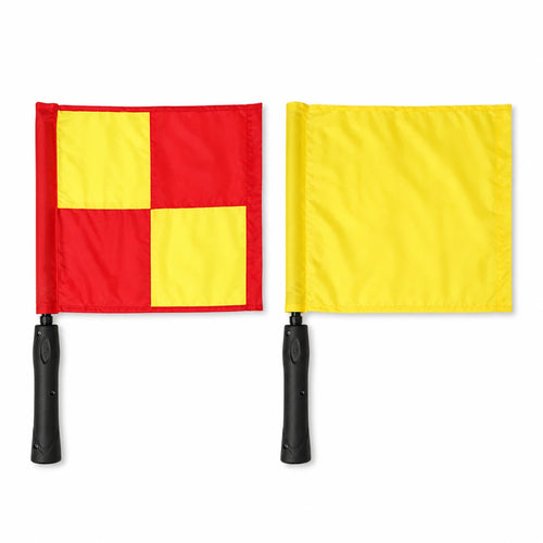 Professionele vlag voor voetbalscheidsrechter - goed zichtbare rode en gele kleur