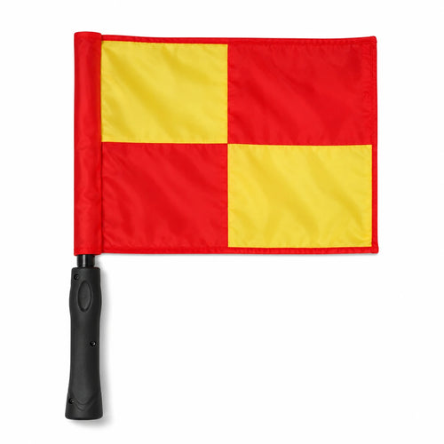 Professionele vlag voor voetbalscheidsrechter - goed zichtbare rode en gele kleur