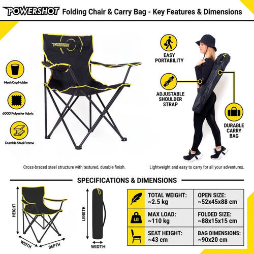 Folding chair with carry bag