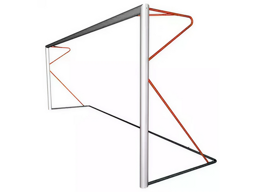 Transportable professional 11-a-side football goal aluminium - 7.32m x 2.44m with net