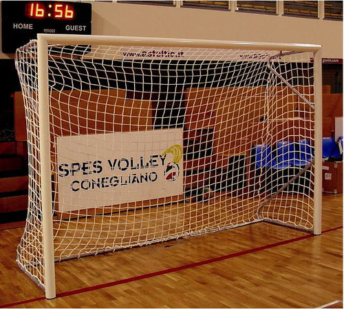Verankerbaar stalen voetbal-/futsaldoel - 3m x 2m met net en kokers