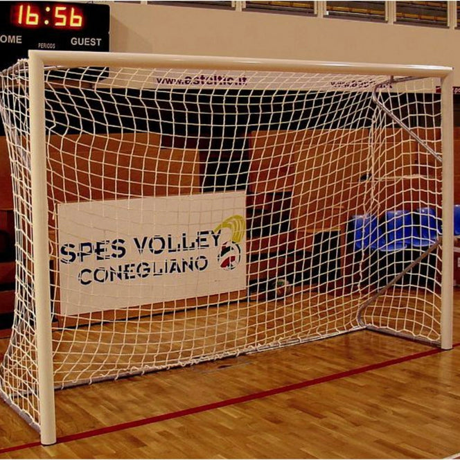 Sealed football/futsal goal aluminium - 3m x 2m with net and sleeves