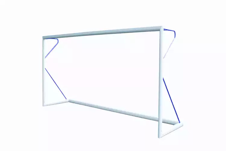 Transportable 8-a-side football goal aluminium with net - 6m x 2.1m