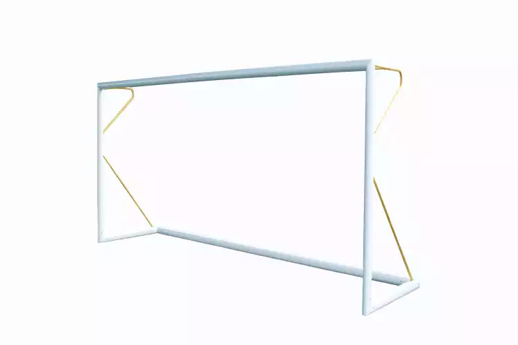 Transportable 8-a-side football goal aluminium with net - 6m x 2.1m