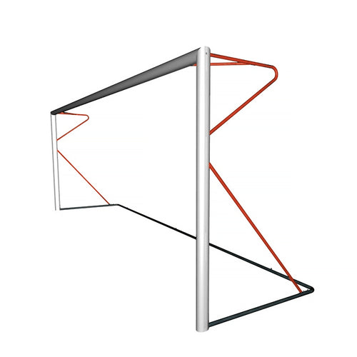 Transportable professional 11-a-side football goal aluminium - 7.32m x 2.44m with net