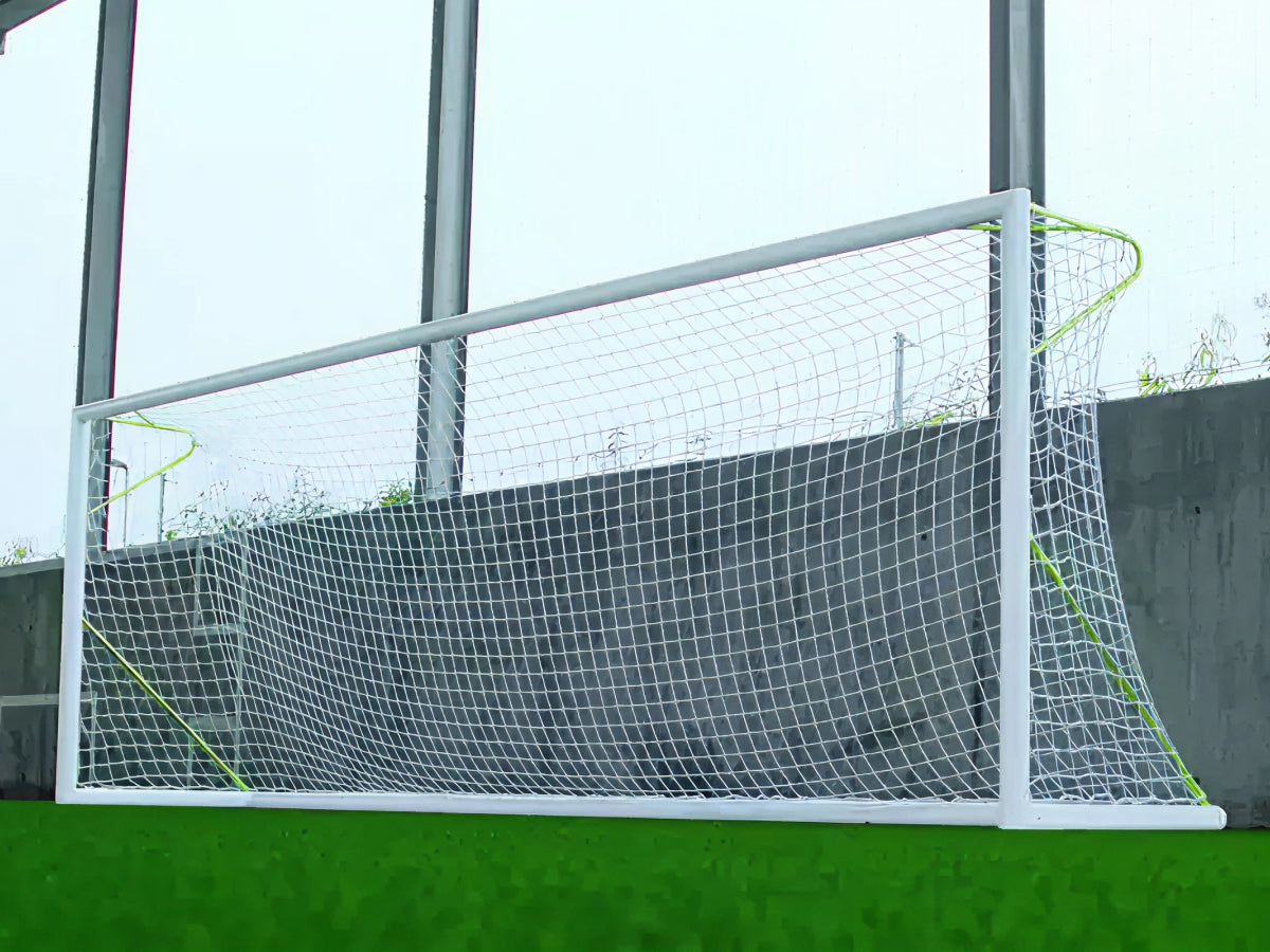 Transportable aluminium 8-a-side football goal - 6m x 2.1m - 120mm x 100mm