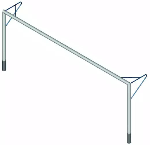 Socketed or transportable football goal aluminium - 5m x 2m