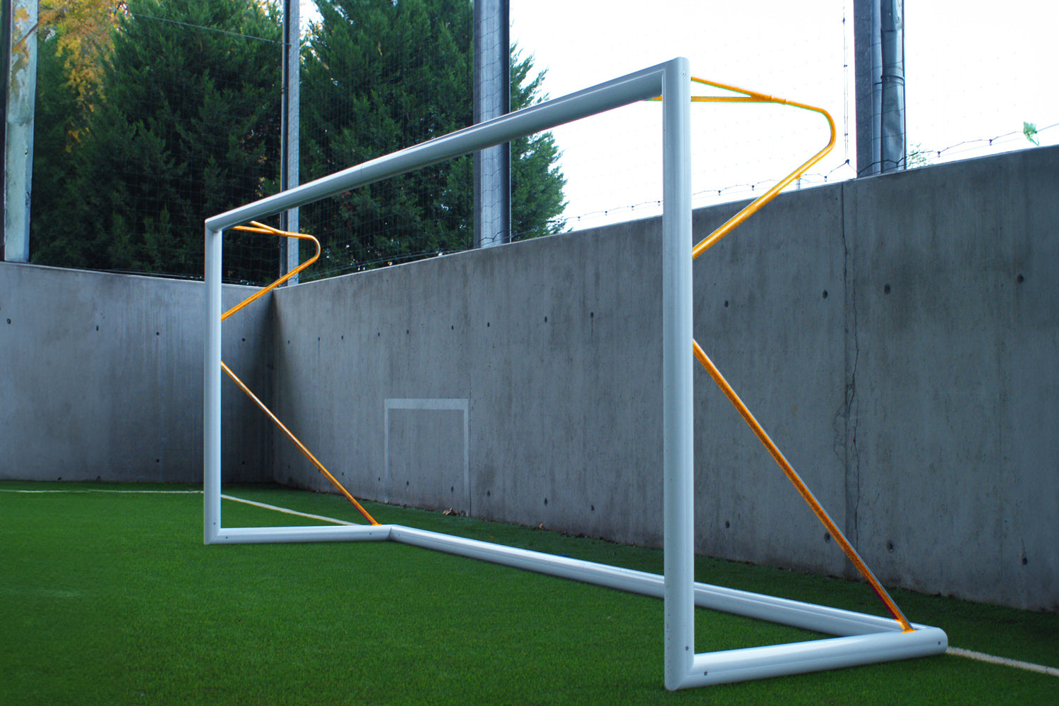 8-a-side football goal transportable aluminium - 5m x 2m - Ø80 mm