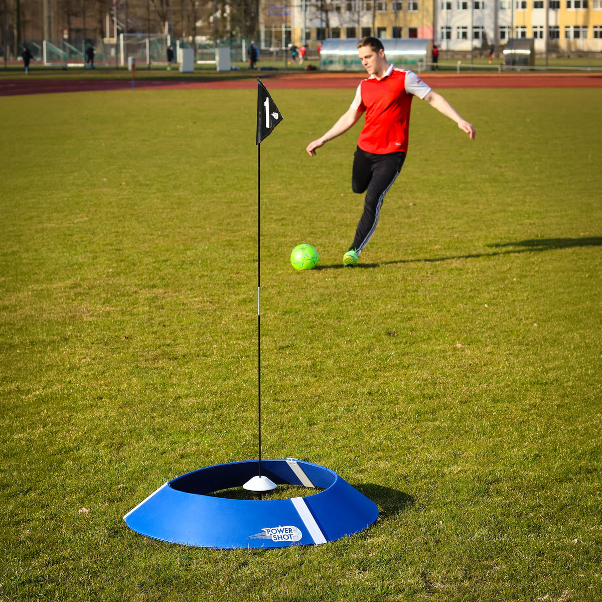Foot golf target kit with lighted target Powershot
