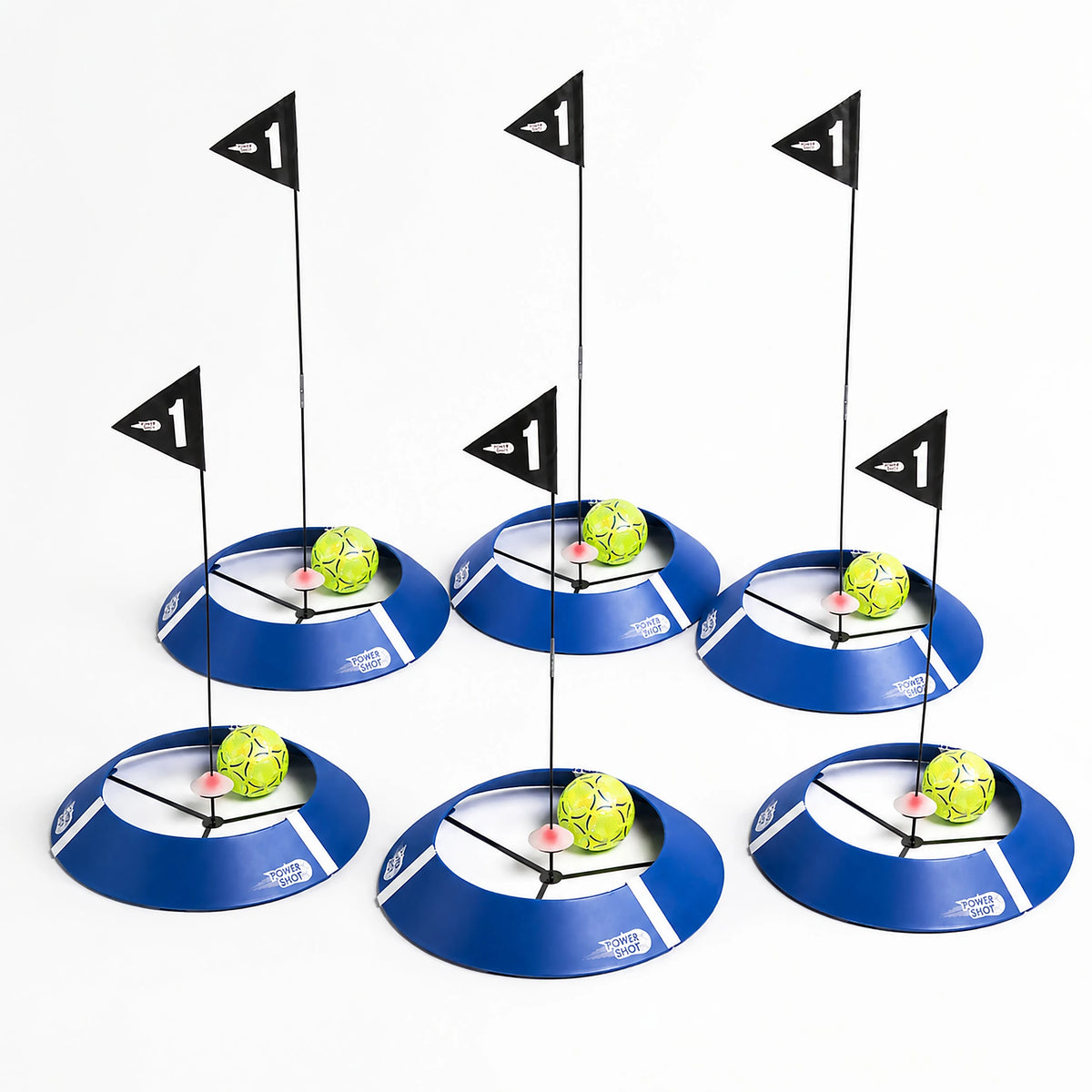 Set van 6 footgolftargets met verlichting