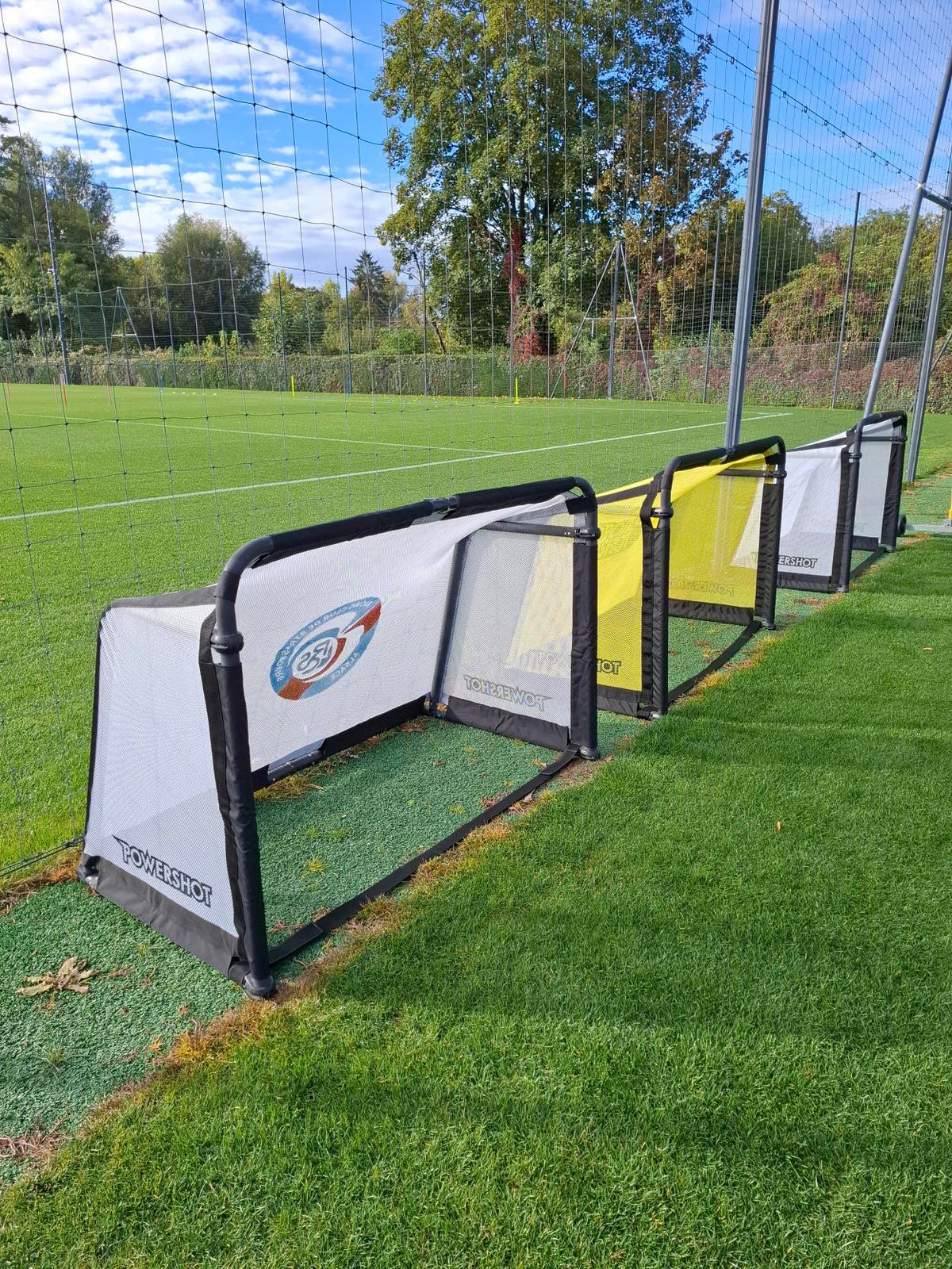 Aluminium folding football goal - 1.5m x 1m - White