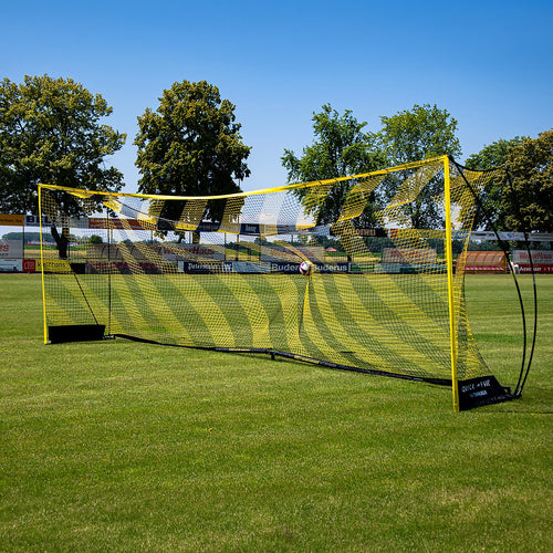 QuickFire Self-weighted goal - 7.3m x 2.4m with rebound net conversion