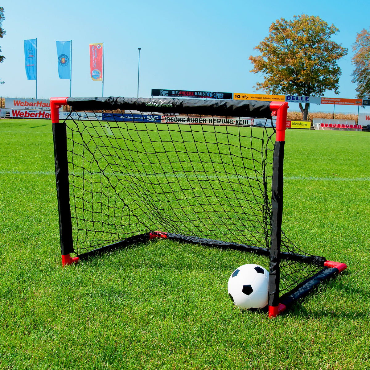 Foldable football goal - 90cm x 60cm - free ball Netsportique