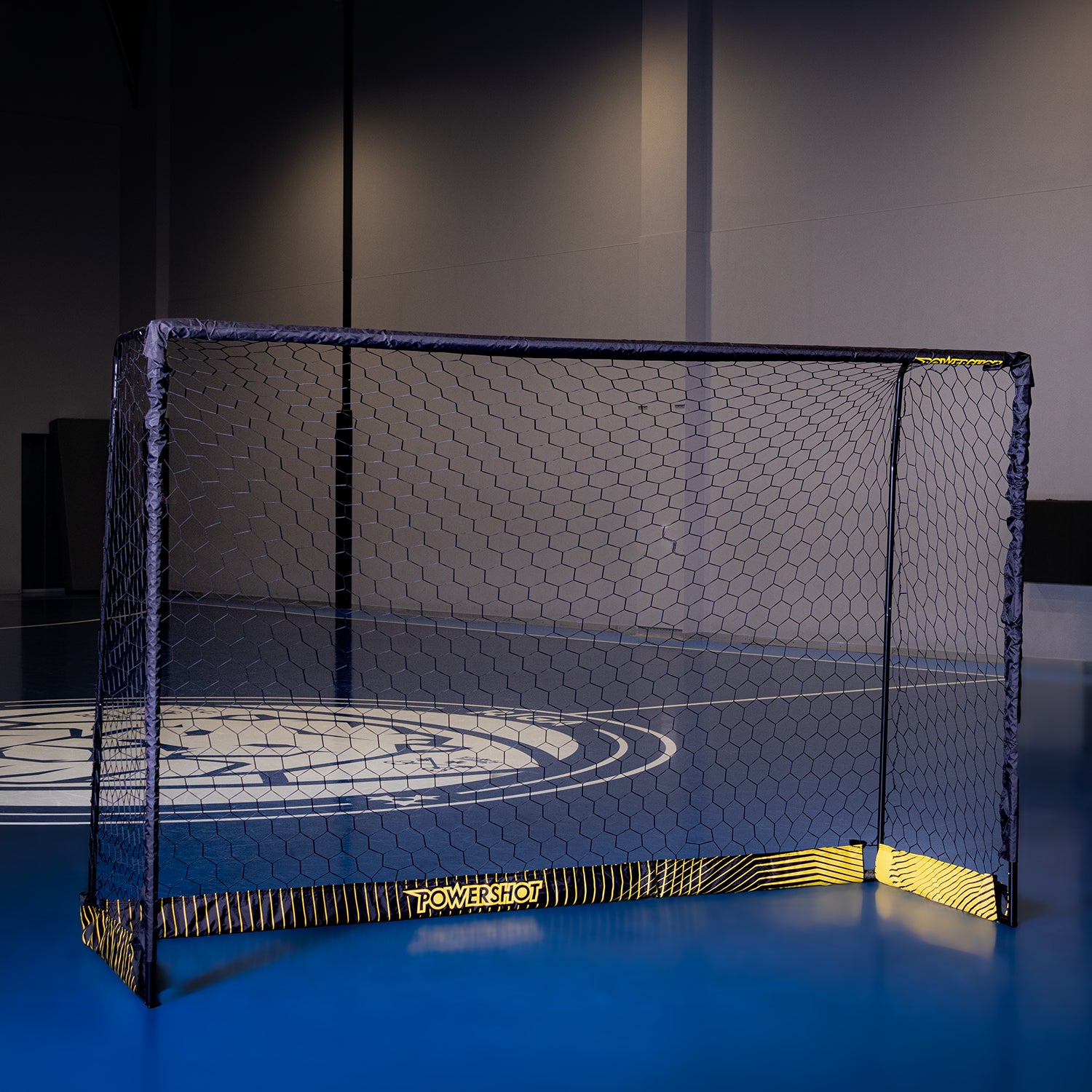 Black steel football goal - 3m x 2m