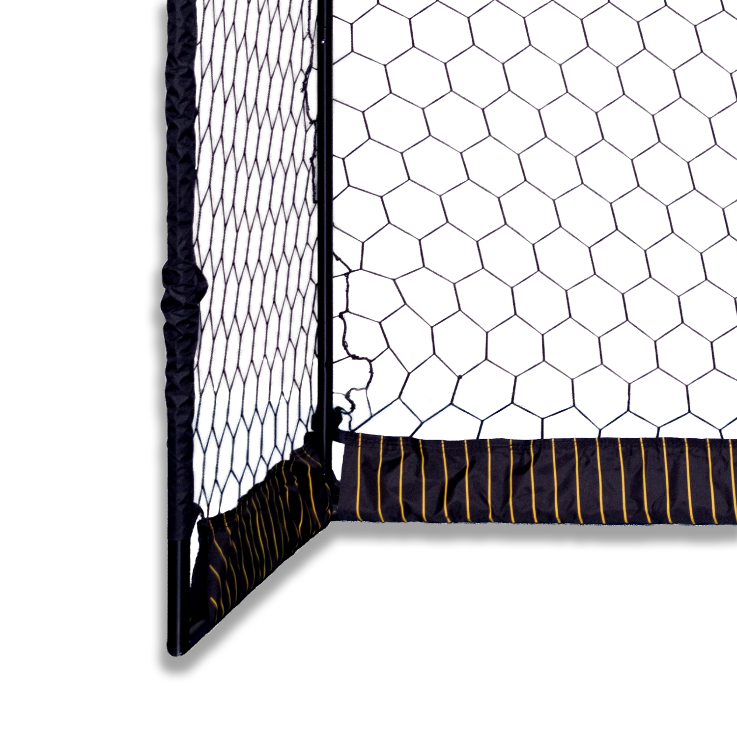 Black steel football goal - 3m x 2m