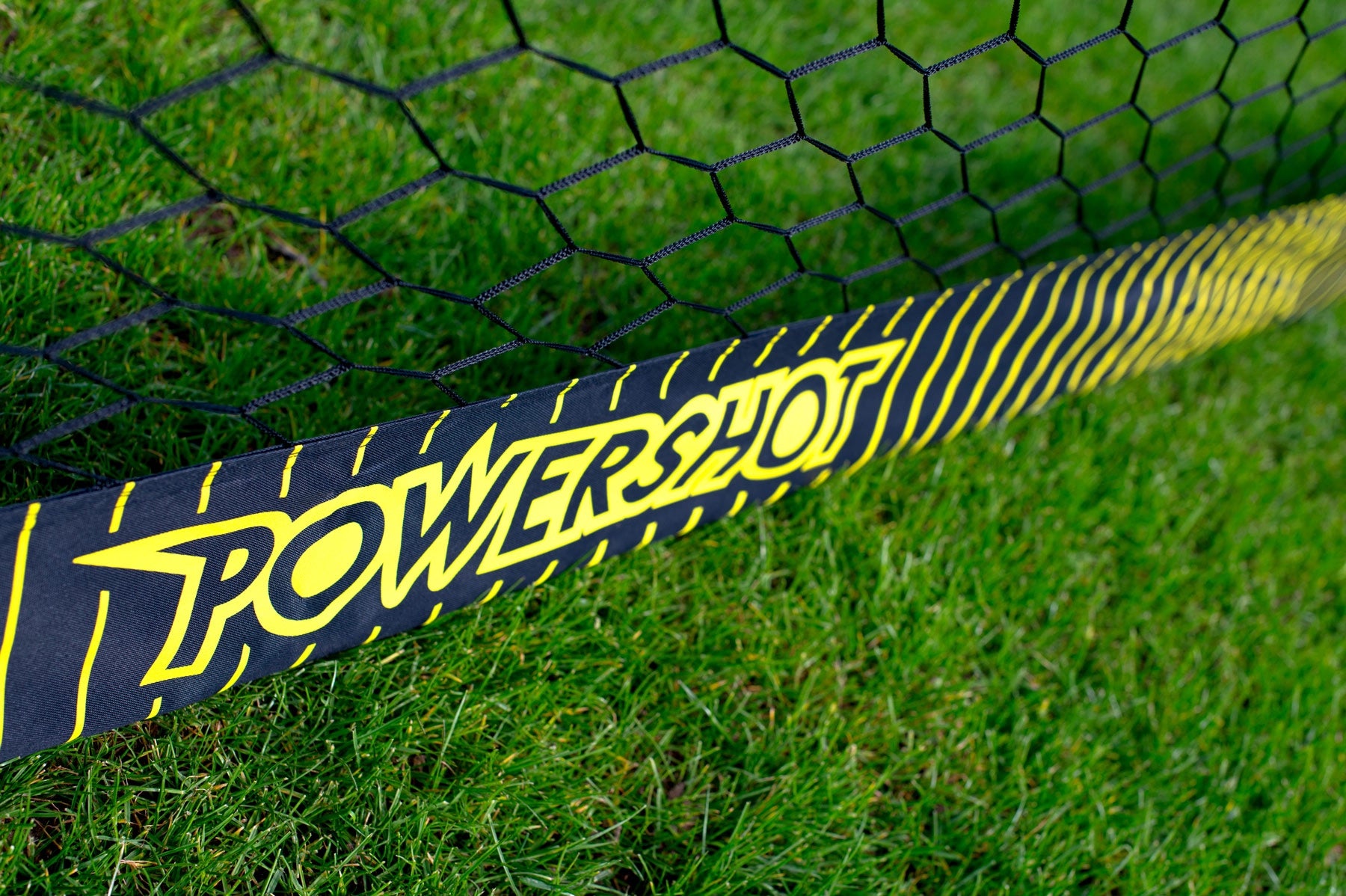 Black steel football goal - 1.8m x 1.2m