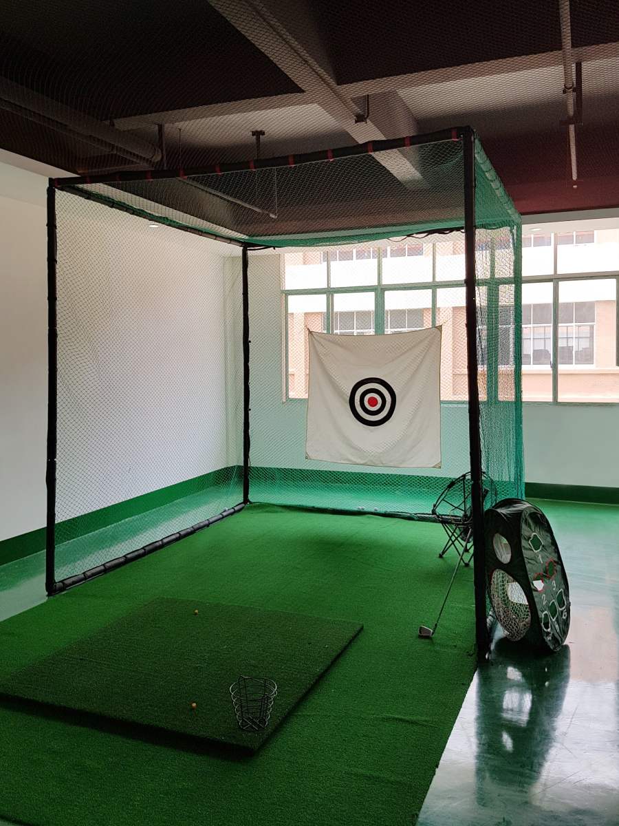 Golf cage - 3m x 3m x 3m with target and protective foam