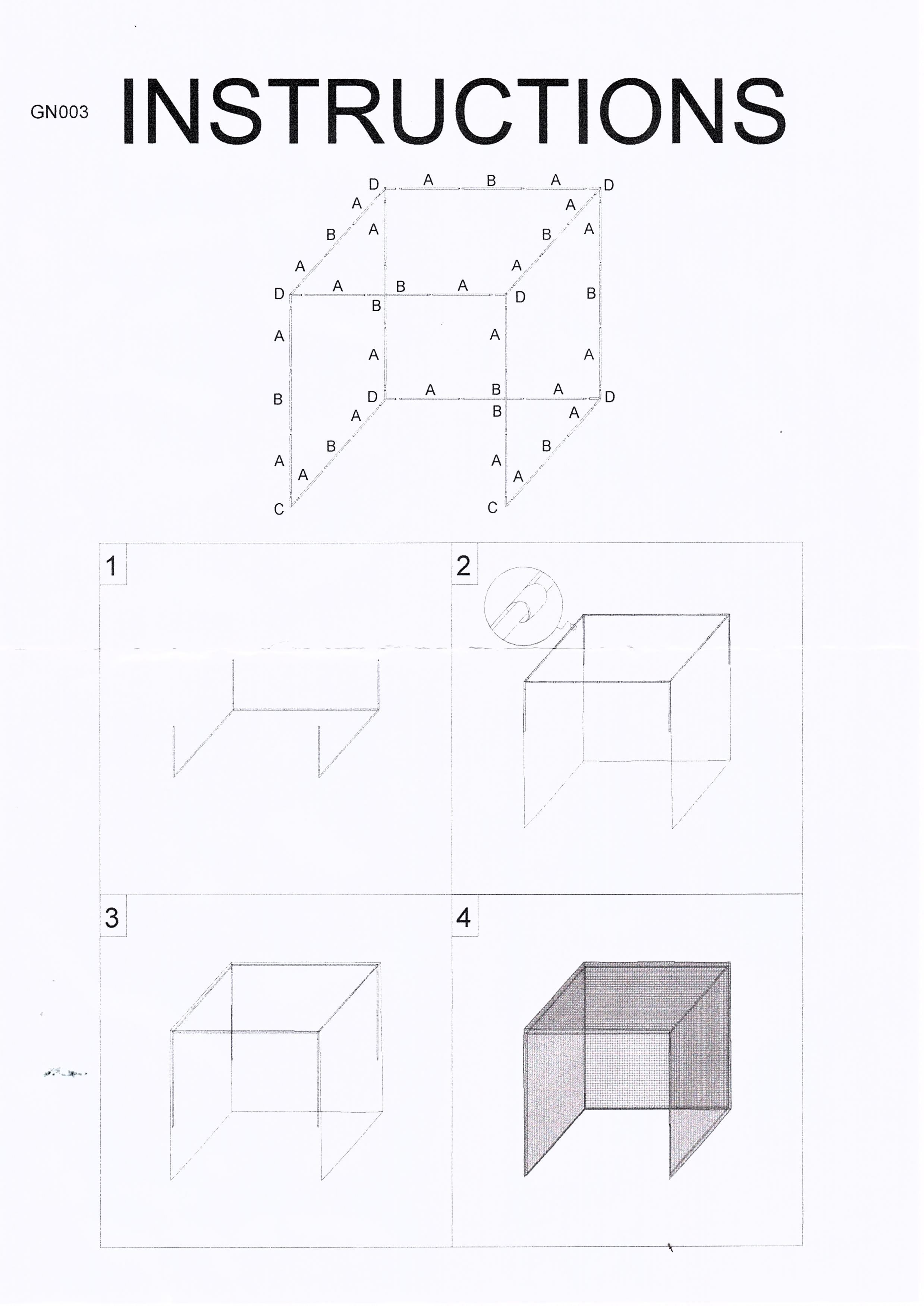 Golf cage - 3m x 3m x 3m with target and protective foam