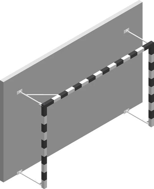 Folding handball goal - 3m x 2m - Aluminium