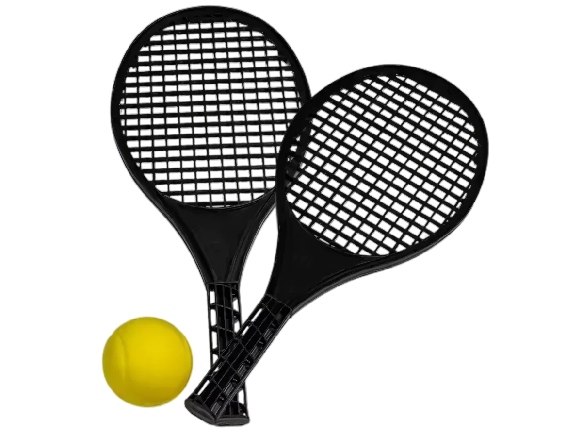 Children's tennis set with 41cm rackets and carry net