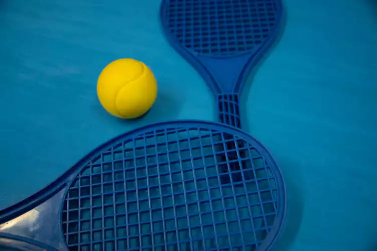 Children's tennis set with 41cm rackets and carry net