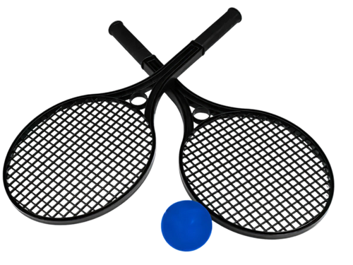 Children's tennis set with 54cm rackets and carry net