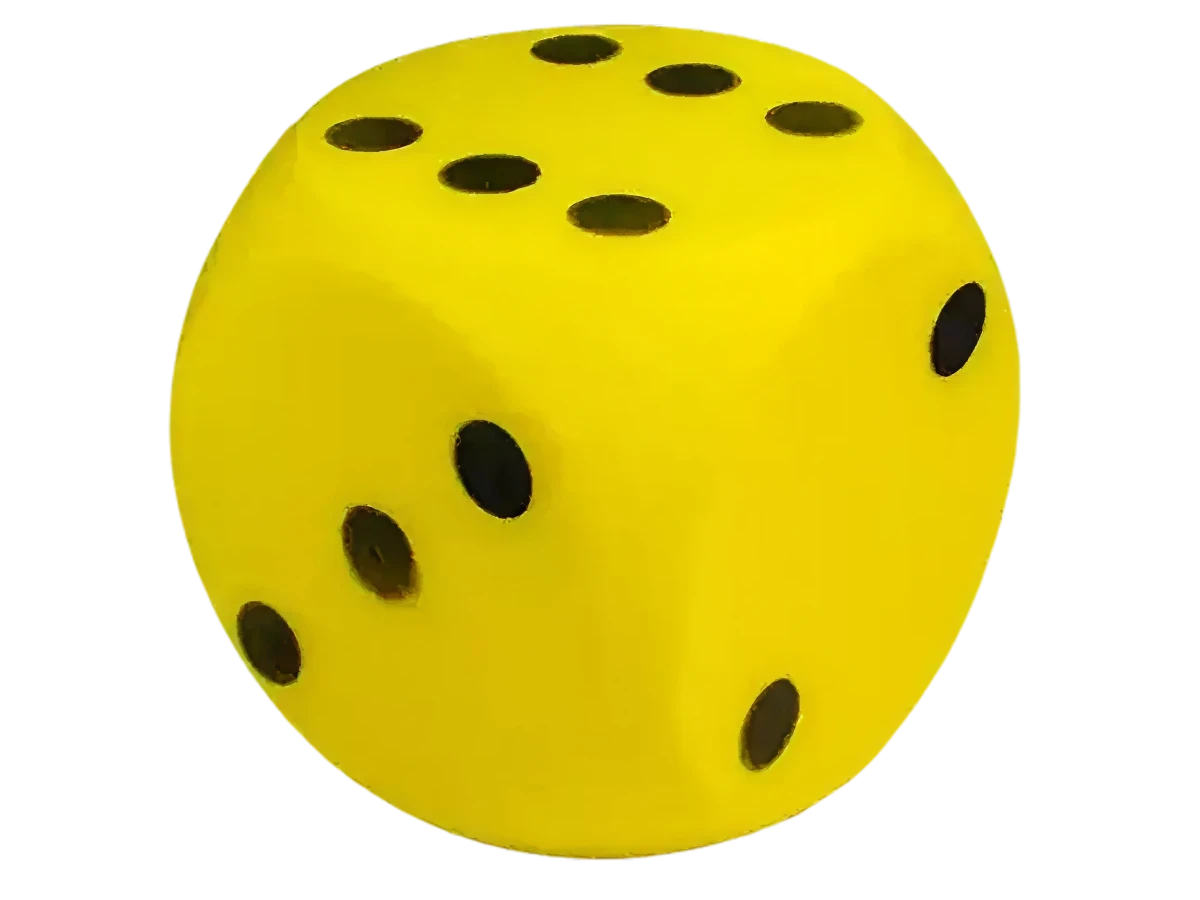 Grote schuimdobbelsteen