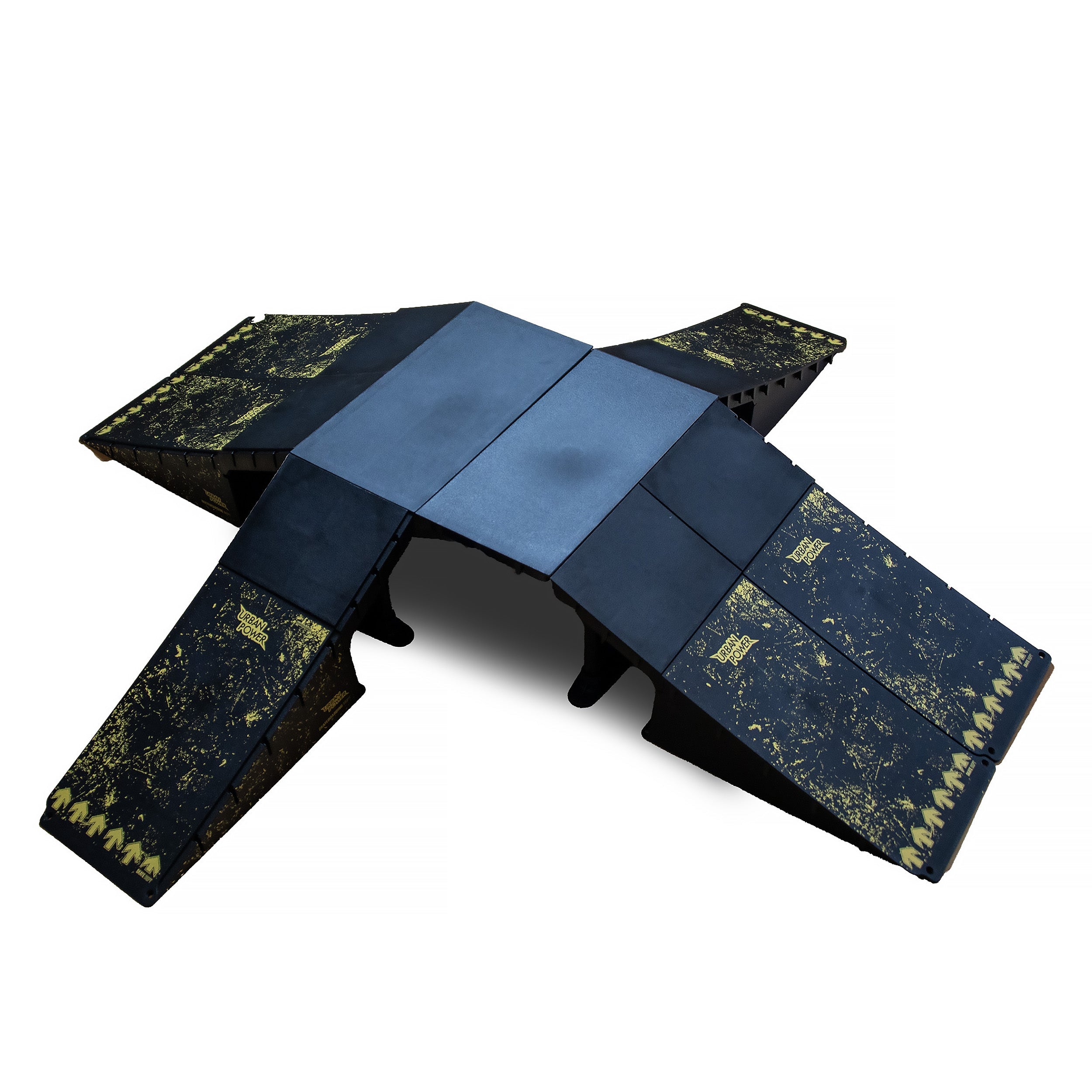 Set of modular skateboard ramps 13 configurations