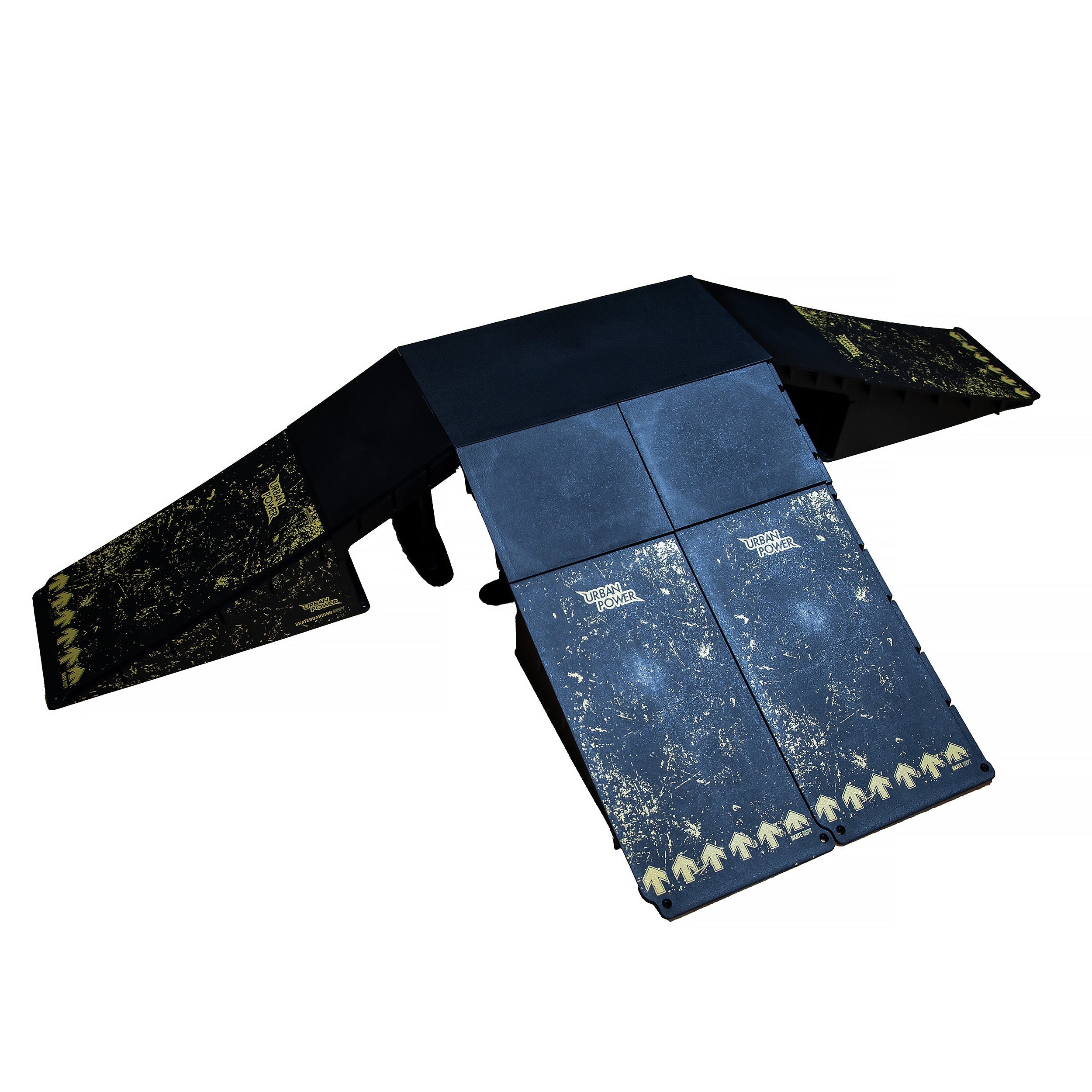 Set of modular skateboard ramps 13 configurations