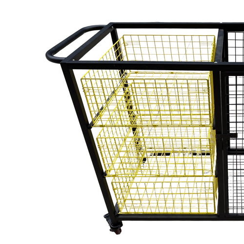 Storage cart with wheels - 108 x 52 x 94 cm
