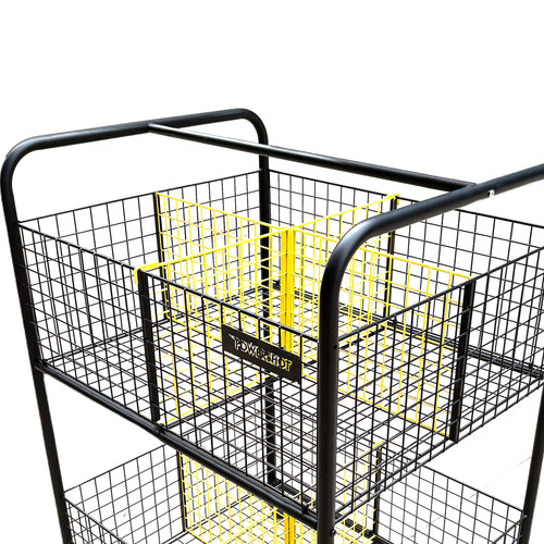 Storage cart with castors and sections - 120cm x 84cm x 70cm
