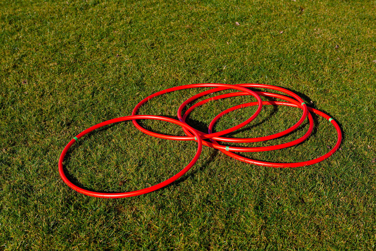 Set van 5 ronde coördinatiehoepels, diameter - 60cm