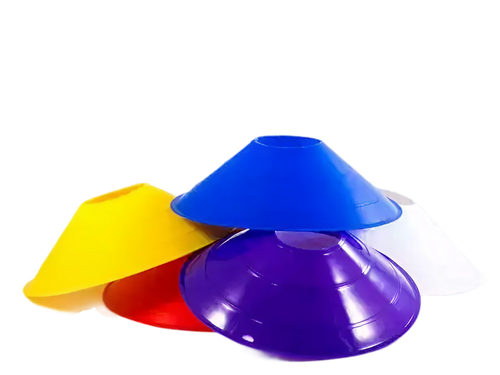 Set of 100 boundary cones - 6cm x 20cm with carrying stand