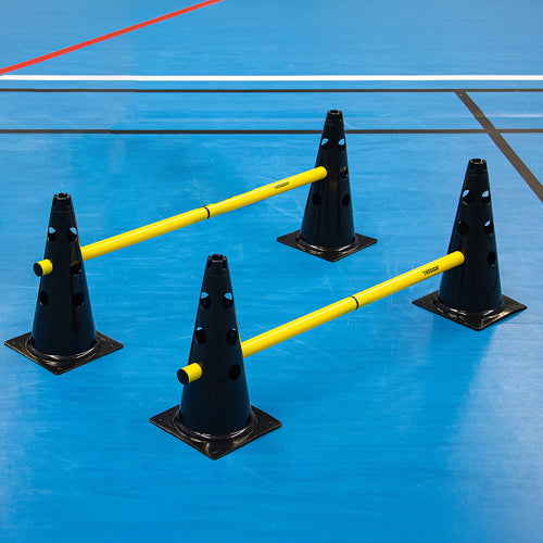 Set of 4 agility cones with bars
