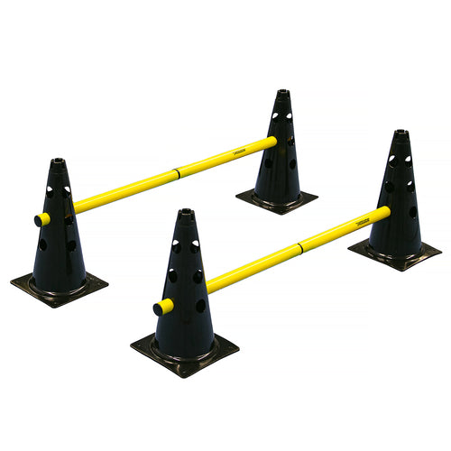 Set of 4 agility cones with bars