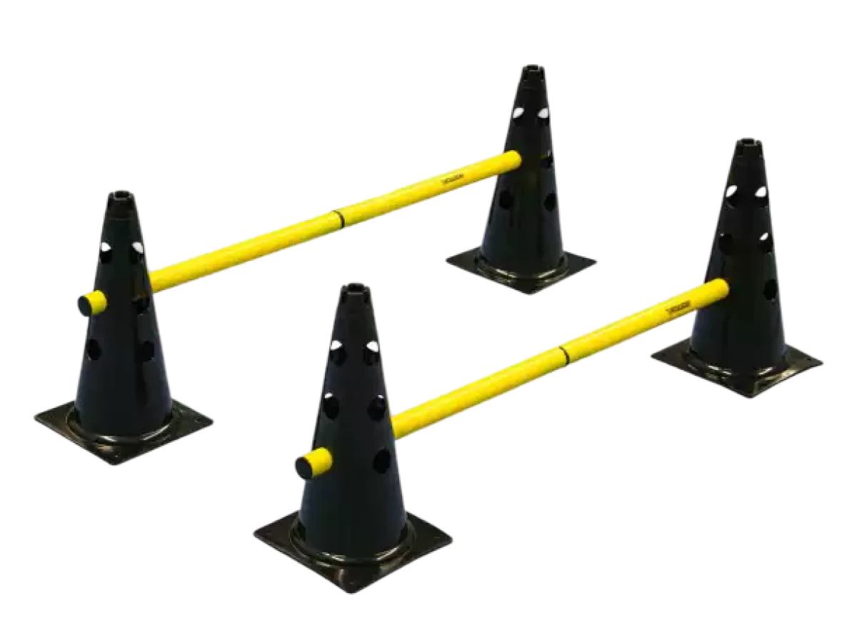 Set of 4 agility cones with bars